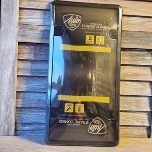 🔥 Auto Drive License Plate Frame Black NEW Sealed